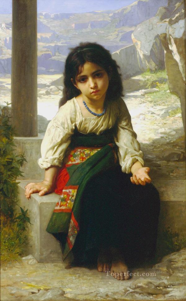 La Petite Mendiante Realism William Adolphe Bouguereau Oil Paintings